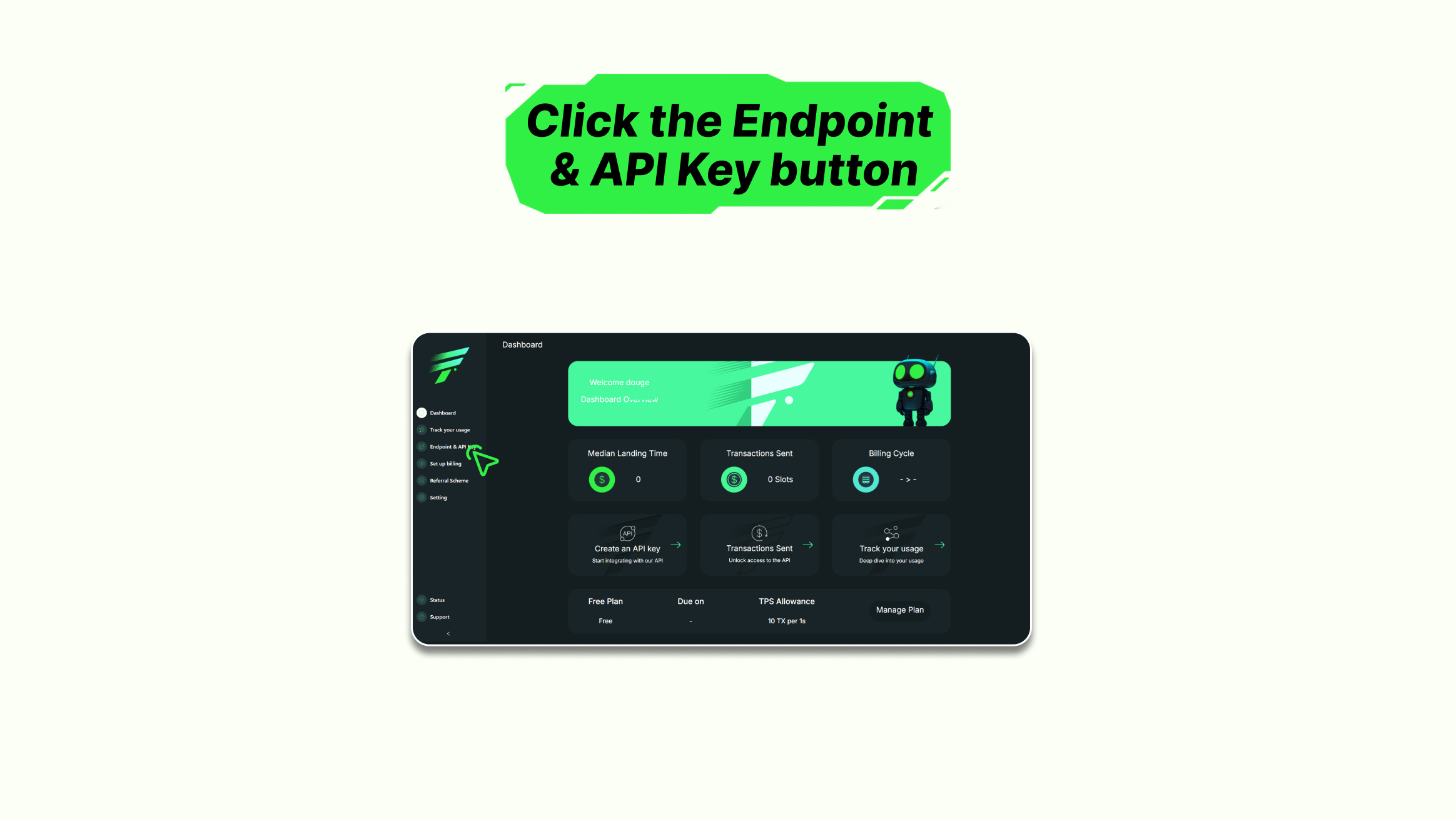 Click the Endpoint & API Key button